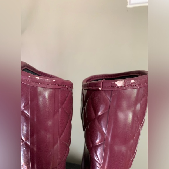 Hunter limited edition purple quilted Rigley boots size 7 fishermancore - Picture 6 of 8
